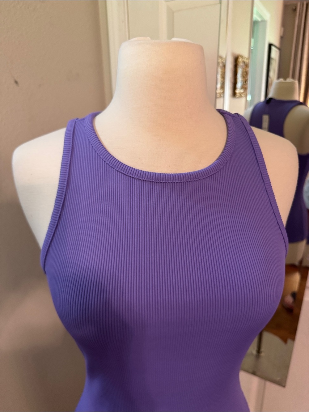 WHBM Purple Ribbed Tank Top - Picture 2 of 7